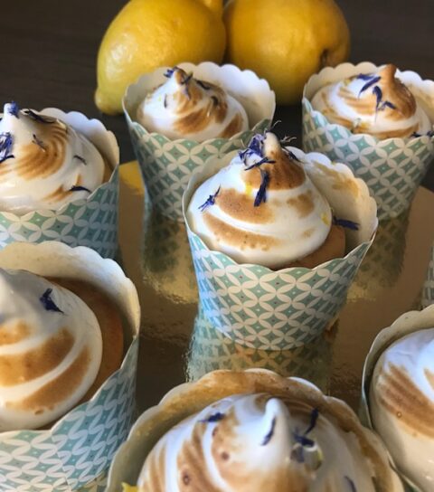 recette cupcake au citron limoncello meringué